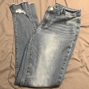 Denim blue skinny long jeans